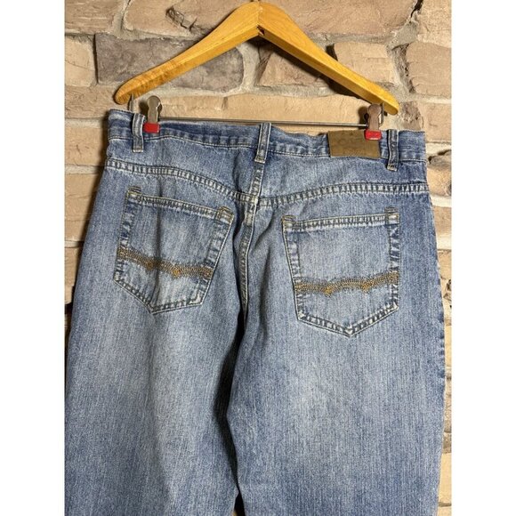 Vintage One Tough Brand Light Wash Distressed Jeans 36x30 - Picture 6 of 13